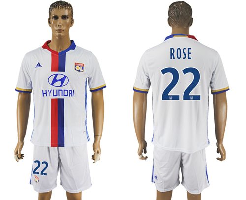 Lyon #22 Rose Home Soccer Club Jersey